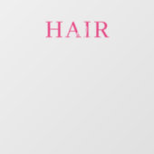 ヘアサロン ピンク ビジネス 営業時間 白 ウィンドウサイン (シート)