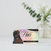 ヘアサロン、ブレイドスタイリスト、ロティシアンレインボーグラム  名刺 (スタンド正面)