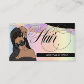 ヘアサロン、ブレイドスタイリスト、ロティシアンレインボーグラム 名刺 (正面)