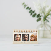 ヘアサロン ロゴ QR コード 写真 ロイヤリティカード (スタンド正面)