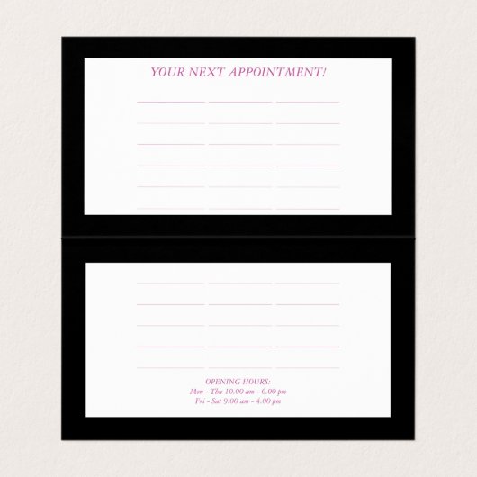 ヘアサロン – 名刺 (内部フラット)