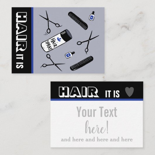 ヘアサロン 名刺 (正面/裏面)