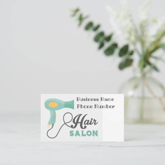 ヘアサロン 名刺 (スタンド正面)