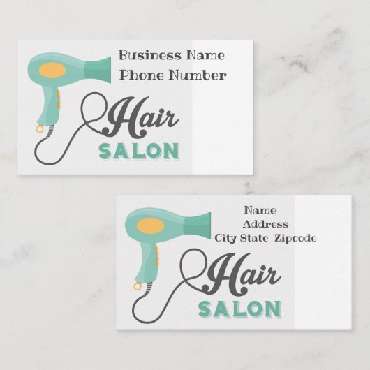 ヘアサロン 名刺 (正面/裏面)