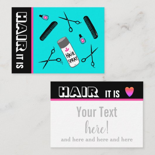 ヘアサロン 名刺 (正面/裏面)