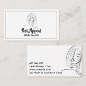 ヘアサロン  名刺 (正面/裏面)