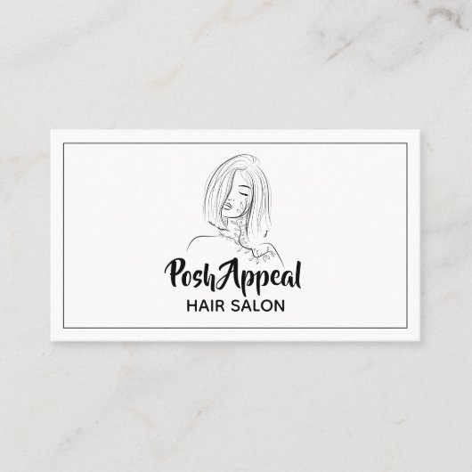 ヘアサロン  名刺 (正面)