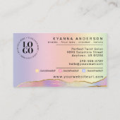 ヘアサロン、組み紐、編み物、パステかわいらしル 名刺 (裏面)