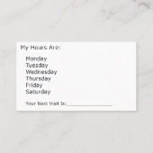 ヘアサロン、美しいサロン 名刺 (裏面)