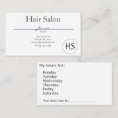 ヘアサロン、美しいサロン 名刺 (正面/裏面)