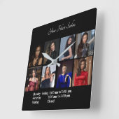 ヘアサロン&美しいショップ スクエア壁時計 (傾斜)