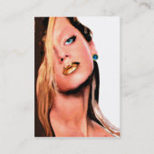 ヘアサロン、美しいメイクアップアーティスト化粧品ホワイト 名刺 (裏面)