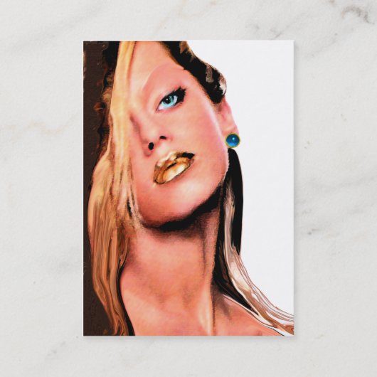 ヘアサロン、美しいメイクアップアーティスト化粧品ホワイト 名刺 (裏面)