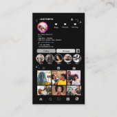 ヘアサロン Instagram グレー | ソーシャルメディアQRコード 名刺 (正面)