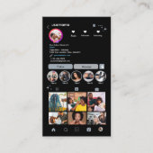 ヘアサロン Instagram ダスティブルー | ソーシャルメディアQR 名刺 (正面)