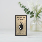 ヘアシザーロゴ モダン | スタイリッシュ 名刺 (スタンド正面)