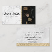 ヘアショップハサミ整髪サロン理容師店 名刺 (正面/裏面)