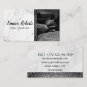 ヘアショップハサミ整髪サロン理容師店 名刺 (正面/裏面)