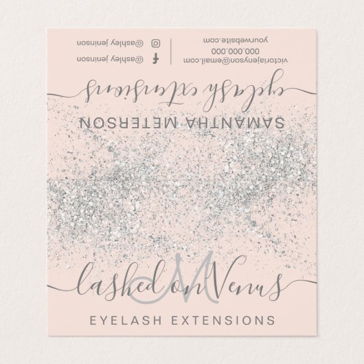 ヘアシルバーグリッターパステルアイアフターケア 名刺 (外部フラット)