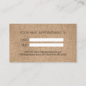 ヘアスエレガントタイリストアポイントメントカード 名刺 (裏面)