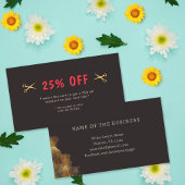 ヘアスエレガントタイリスト金ゴールドはさみヘアサロン 割引カード