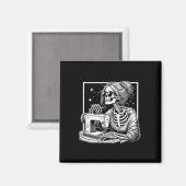 ヘアスケルトン下水道キルターハロウィーンシュー女性G マグネット (正面/裏面)