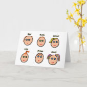 ヘアスタイおもしろいル カード (黄色い花)