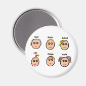 ヘアスタイおもしろいル マグネット (正面/裏面)