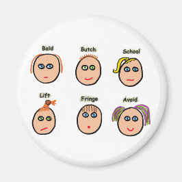 ヘアスタイおもしろいル マグネット