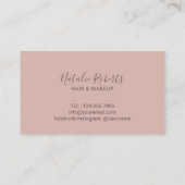 ヘアスタイストドライ吹バー赤面ピンクサロンロイヤリティ ロイヤリティカード (裏面)