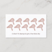 ヘアスタイストドライ吹バー赤面ピンクサロンロイヤリティ ロイヤリティカード (正面)