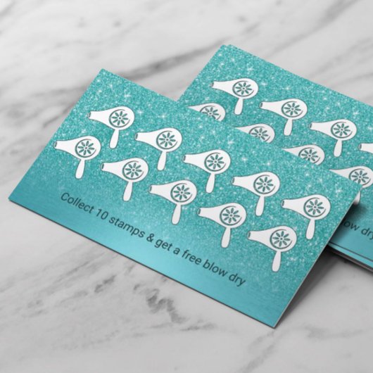 ヘアスタイスト吹ドライバーターコイズロイヤリティ ロイヤリティカード