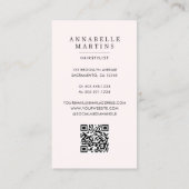 ヘアスタイモダンリスト水彩フローラヘアドライヤー 名刺 (裏面)