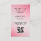 ヘアスタイモダンリスト水彩フローラヘアドライヤー 名刺 (裏面)