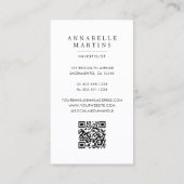 ヘアスタイモダンリスト水彩フローラヘアドライヤー 名刺 (裏面)