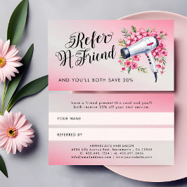 ヘアスタイモダンリスト水彩フローラヘアドライヤー 紹介カード