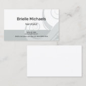 ヘアスタイリシンプルストのヘアカールヘアサロン 名刺 (正面/裏面)