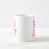 ヘアスタイリストのピンクのメッセージ コーヒーマグカップ (中央)