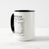 ヘアスタイリストの栄養事実スタッフへのギフトおもしろい マグカップ (正面左)