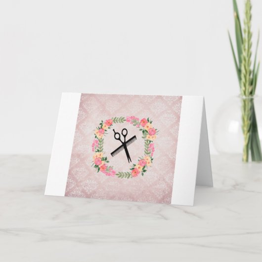 ヘアスタイリストの誕生日カード カード (正面)