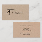 ヘアスタイリストはさみクラフト名刺 名刺 (正面/裏面)