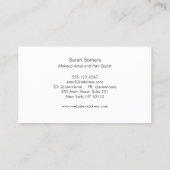 ヘアスタイリストはさみロゴフェイクシークインピンクサロン2 名刺 (裏面)