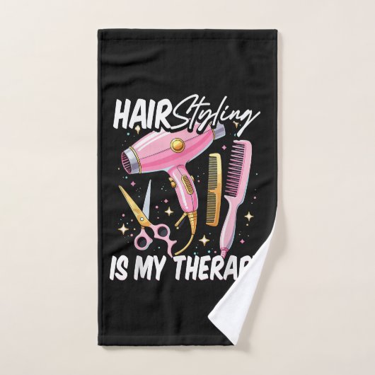ヘアスタイリストは私の癒し ハンドタオル (ハンドタオル)