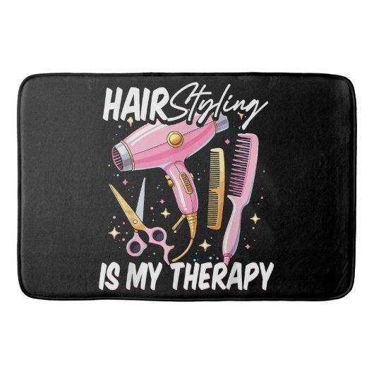 ヘアスタイリストは私の癒し バスマット (正面)