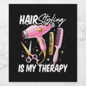 ヘアスタイリストは私の癒し ワインラベル (シングルラベル)