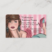 ヘアスタイリストまたはエステティシャン 名刺 (正面)