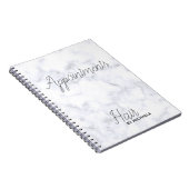 ヘアスタイリストアポイントメント本マーブルグレー ノートブック (右側)