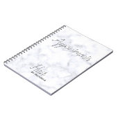 ヘアスタイリストアポイントメント本マーブルグレー ノートブック (左側)