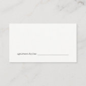 ヘアスタイリストアポイントメント 予約カード (裏面)