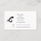 ヘアスタイリストエレガントブラック&金ゴールドデザイン 名刺 (裏面)